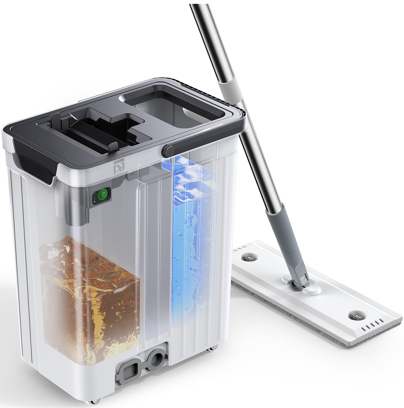 Adicom Self-Clean Mop & Bucket Set – Clean/Dirty Water Separation